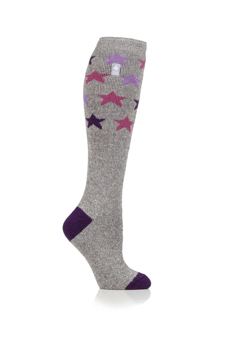 Heat Holders Hartland Star Socks Ladies in Grey